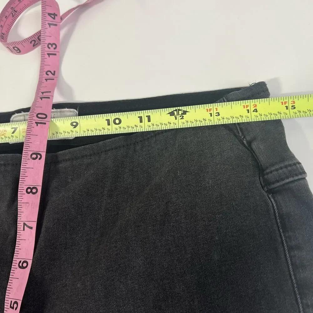 Free People Jeans 28 Penny Pull On Flare Black Bell Bottoms Elastic Waist Boho